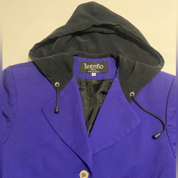 Teenflo Paris Royal Blue Hooded Blazer - Picture 2 of 11
